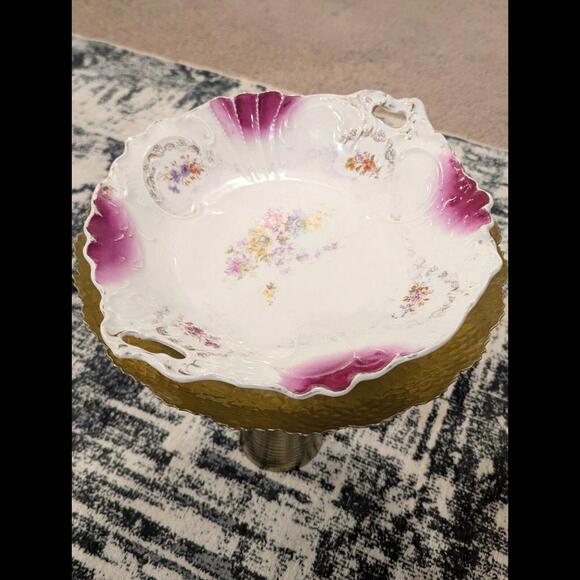 Vintage Ornate Porcelain Serving Bowl Stamped C.T. Germany - Picture 6 of 6